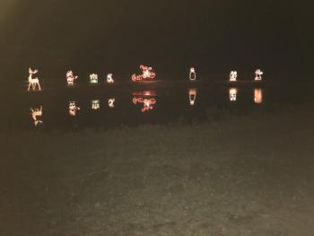 Lights on School House Pond. KELLIE BIGOS/Boothbay Register