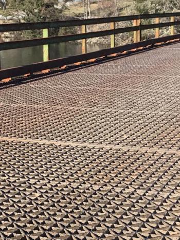 Grated deck of Thompsons Bridge. KELLIE BIGOS/Boothbay Register