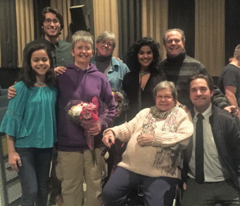 The creative forces, in front of and behind the camera, of “Mumbai to Maine” - the pilot - seated, front, Donna “Mim” Martin and director Ryan Leighton; second row left: Sophia Scott, Kim Martin, Cherie and Guy Scott; back, left: cinematographer Cody Mitchell and Denise Demeter. LISA KRISTOFF/Boothbay Register