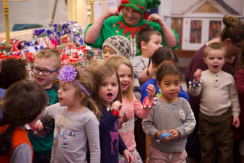 Small voices from the Lighthouse Learning Center stopped by to sing at the Community Center on Thursday, Dec. 13. Bob Crink photo