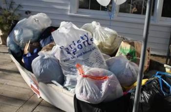 A boat running over for The Clothing Closet! Jackie Barnicoat photo