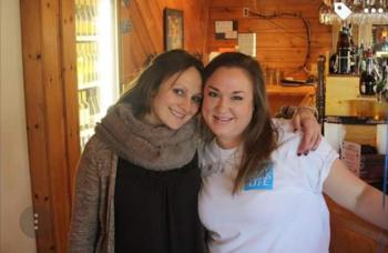 Jackie Barnicoat, left, and Kyndall Schmidt of New York Life, the corporate sponsor of the event! STEVE EDWARDS/Boothbay Register