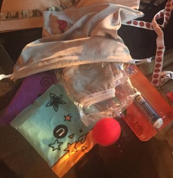The Period Kit. Everything a girl will need once a month ... period. LISA KRISTOFF/Boothbay Register Her-Rah! First Bra