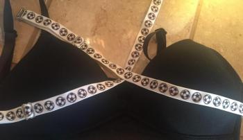 The soccer ball straps accent this bra beautifully! LISA KRISTOFF/Boothbay Register