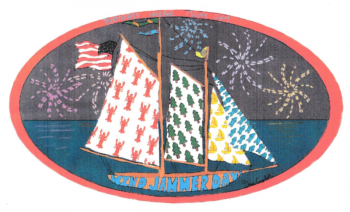 BRES eighth grade student Grace Campbell’s T-shirt design was voted number 1 by the Windjammer Days Committee. Courtesy of Friends of WJD Grace Campbell design