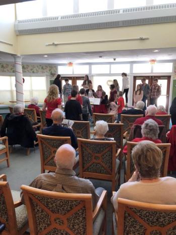 St. Andrews Village, Wiscasset Elementary School, Valentine’s Day, singing