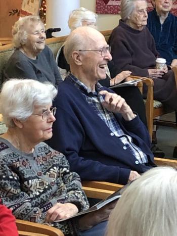 St. Andrews Village, Wiscasset Elementary School, Valentine’s Day, singing