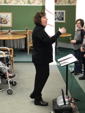 St. Andrews Village, Wiscasset Elementary School, Valentine’s Day, singing
