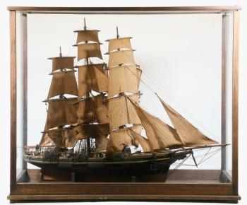 Among the marine items: this 19th Century Maine made cased clipper ship model. Courtesy of Carol Achterhof