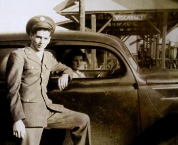 Roy Farmer shortly after his induction into the U.S. Army in the spring of 1945. He’s shown here with his mother Carolyn Farmer at the former Wiscasset train station. Farmer was stationed in the U.S. Zone of occupied Germany near Munich. His was discharged Feb. 10, 1947 earning the rank of corporal. Courtesy of Wiscasset Public Library
