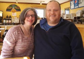 Elisa Lorello and Craig Lancaster. JANE CARPENTER/Boothbay Register
