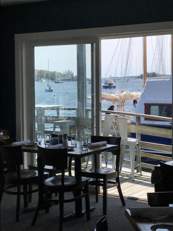 Boats tied up beside Taka. KELLIE BIGOS/Boothbay Register