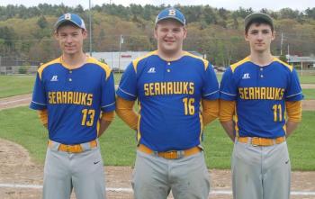 Graduating seniors Will LaBrecque, Wyatt Timberlake. and Brett Hollowell. ART MAYERS/Boothbay Register