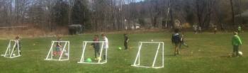 Practicing scoring at the practice before the games on Saturday, May 4. LISA KRISTOFF/Boothbay Register