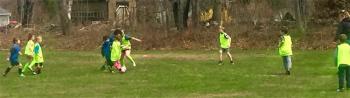 The fight for the ball. LISA KRISTOFF/Boothbay Register