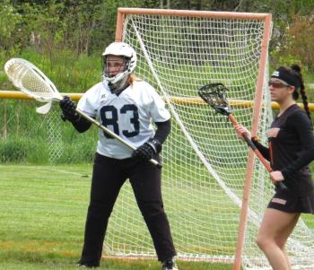 Boothbay goalie Alexis Davison made 20 saves against Winslow May 29 at Sherman Field. BILL PEARSON/Boothbay Register