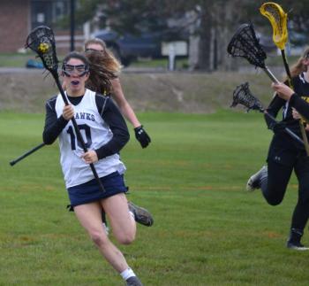 Boothbay’s Reagan Cola tallied two goals May 17 in her team’s victory over Maranacook/Winthrop. BILL PEARSON/Boothbay Register