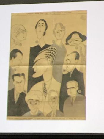 Al Hirschfeld caricature of actors in “Another Language” for the NY Times. Courtesy of Ham Meserve