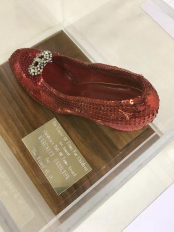 Dorothy’s scarlet slipper. KELLIE BIGOS/Boothbay Register