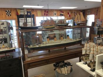 The Titanic model unseen since the closing of the Rocktide Inn, and loaned by Paul Coulombe.