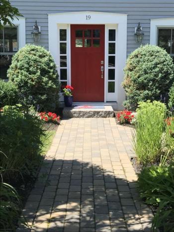 Lancaster House front door. KELLIE BIGOS/Boothbay Register