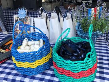 Door prizes and giveaways. JENNY BENNETT/Boothbay Register