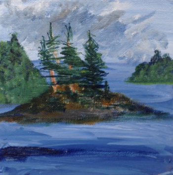 Kay Miller os South Bristol - 5” X 5” - at Saltwater Artists Gallery. Courtesy photo Kay Miller