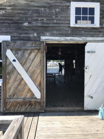 Lancaster boat house. KELLIE BIGOS/Boothbay Register