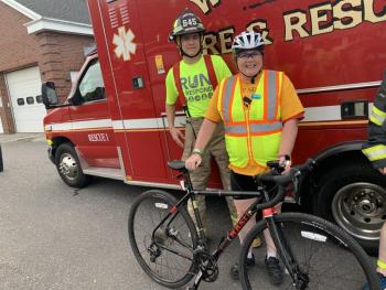 Woolwich’s Alex Namer and Topsham’s Eliza Britt. SUSAN JOHNS/Wiscasset Newspaper