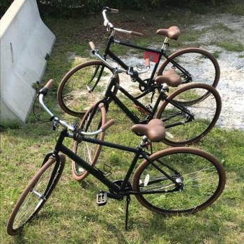 Rotary Club bicycles for workers. KELLIE BIGOS/Boothbay Register