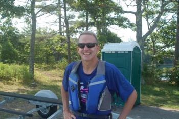 Scott Yeomans finished second after a wrong turn. ART MAYERS/Boothbay Register