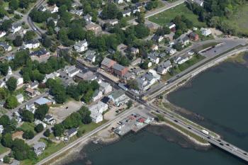 Wiscasset village from the south side of the Davey Bridge. PHIL DI VECE/Wiscasset Newspaper