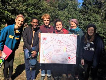 Ezra Smith, center, poses with other Changemakers. Courtesy photo