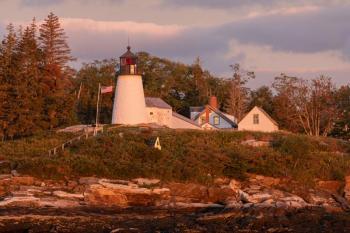 The early morning sun shines on the Burnt Island Lighthouse. Mike Leonard photo