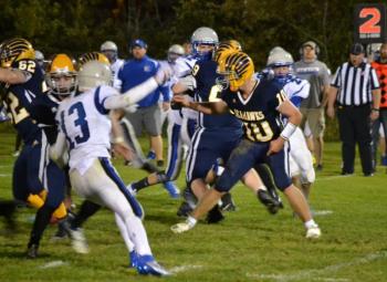 Boothbay defeated Old Orchard Beach, 46-30, for the Seahawks’ first victory. BILL PEARSON/Boothbay Register