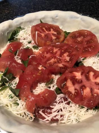 More tomatoes and scallions added. Lisa Orne Hallinan photo