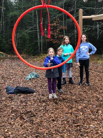 Mabel Kaler of team White Mummies shoots a hoop. JENNY BENNETT/Boothbay Register