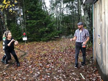 Sarah Harris lines up for the target. JENNY BENNETT/Boothbay Register