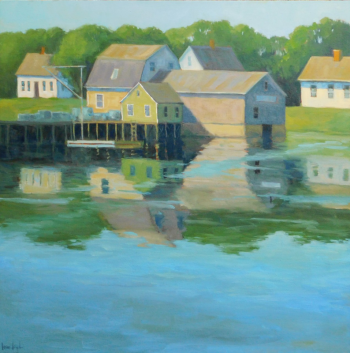 Lisa Kyle’s “The Lobster Pond,” one of her works in the Art at the Grill show running through Dec. 1. Courtesy of the venue Lisa Kyle