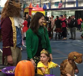 Kids enjoyed candy, games and three bounce houses during the Oct. 31 Trunk or Treat at BRYMCA. BILL PEARSON/Boothbay Register