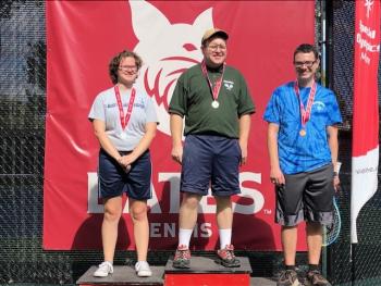 Valerie Giles wins the bronze. Courtesy photo