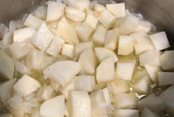 Potatoes for the chowder. Lisa Orne Hallinan photo