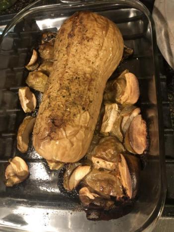 Roasted butternut squash and apples. Lisa Orne Hallinan photo