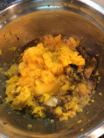 All in the bowl for blending. Lisa Orne Hallinan photo