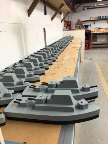 A fleet of Hodgdon Yachts battleships. JENNY BENNETT/Boothbay Register