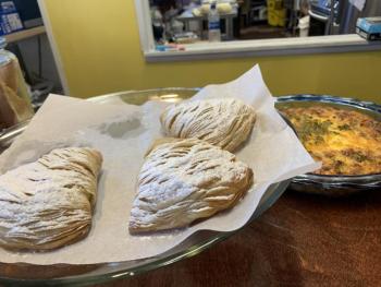 Sfogliatelle, an Italian pastry, at Mammy’s Bakery. SUSAN JOHNS/Wiscasset Newspaper
