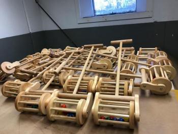 Lawnmowers ready to go! Courtesy of Diane Hammond
