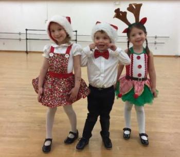 Ceci, Oscar and Aggie, the youngest Y-Arts performers, will be tap dancing during the Y-Arts Christmas Spectacular at the Lincoln Theater Dec. 6 and 7. Emily Mirabile photo