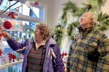 Jan and Larry Flowers of Wiscasset shop at BIRCH. SUSAN JOHNS/Wiscasset Newspaper