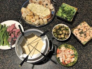 The fondue spread! Lisa Orne Hallinan photo